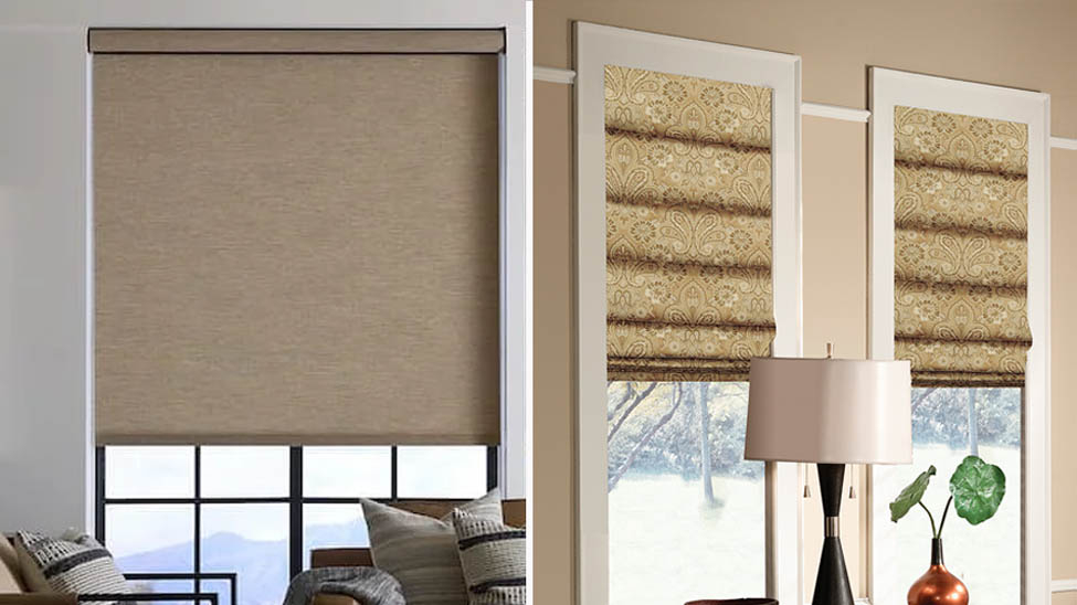 Roller shades vs roman shades