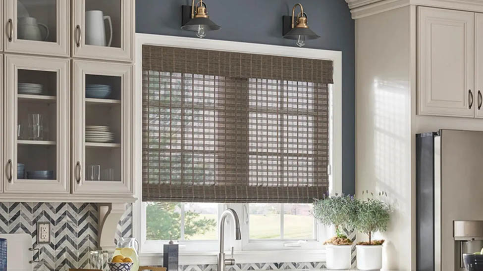 Bamboo shade with low privacy