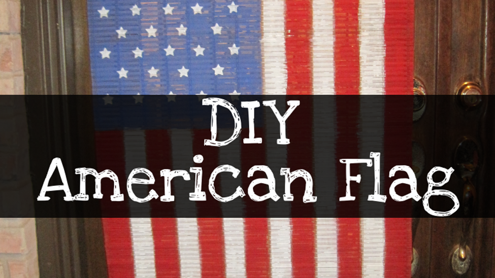 4th of July DIY Flag from Recycled Bamboo Blind