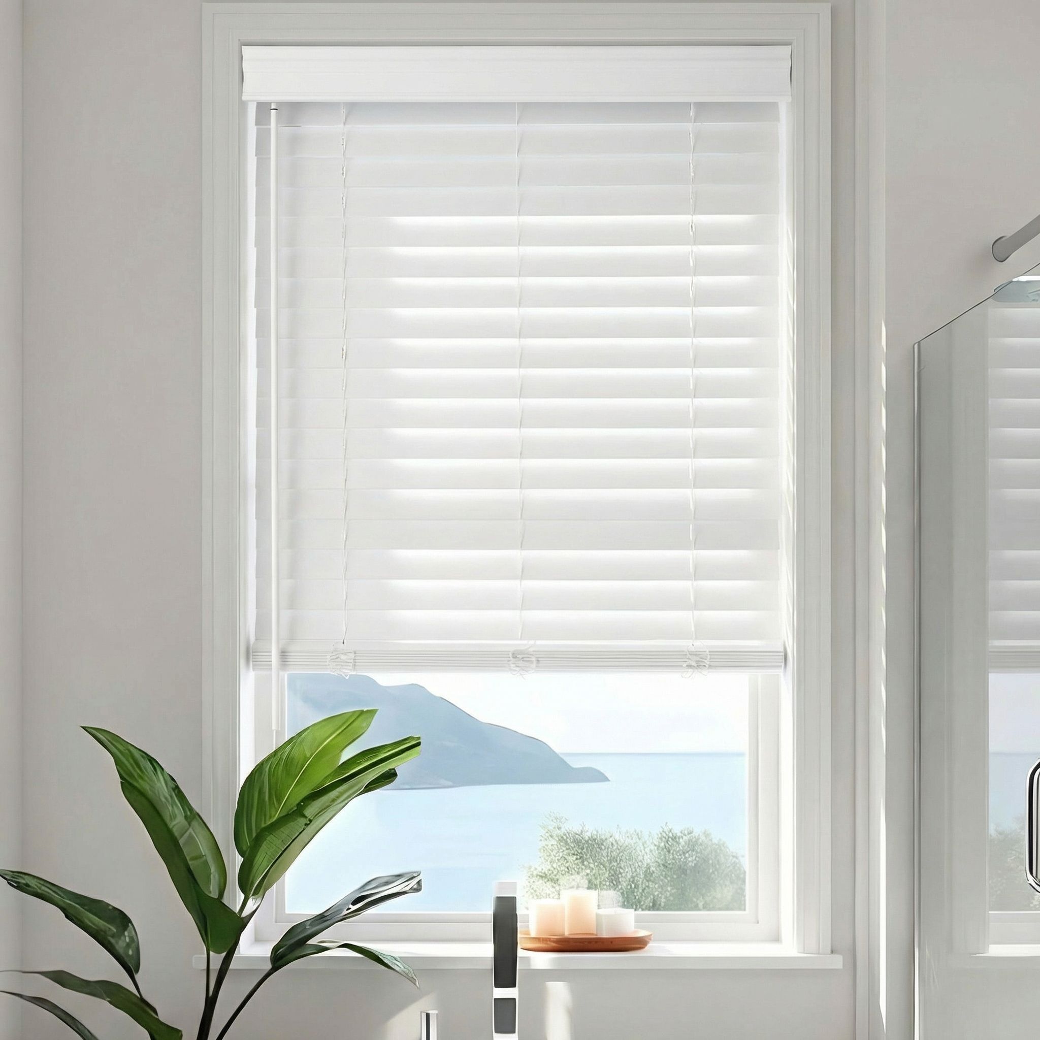 2 1/2" Premium Cordless Faux Wood Blinds