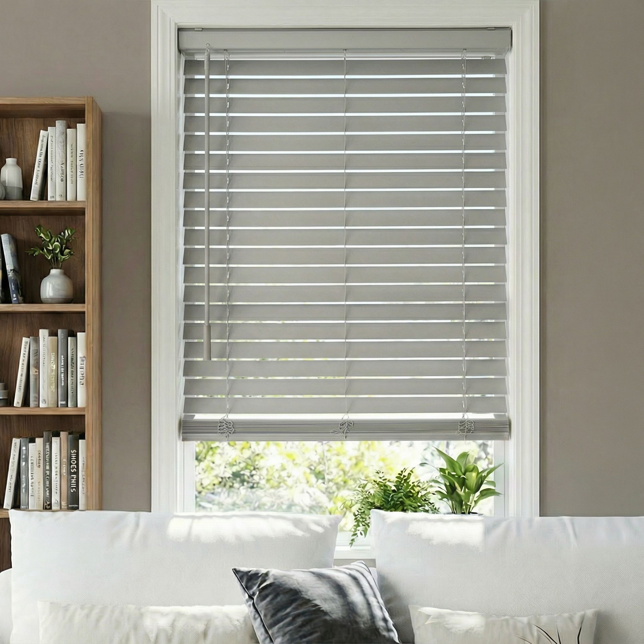 2" Deluxe Cordless Faux Wood Blinds