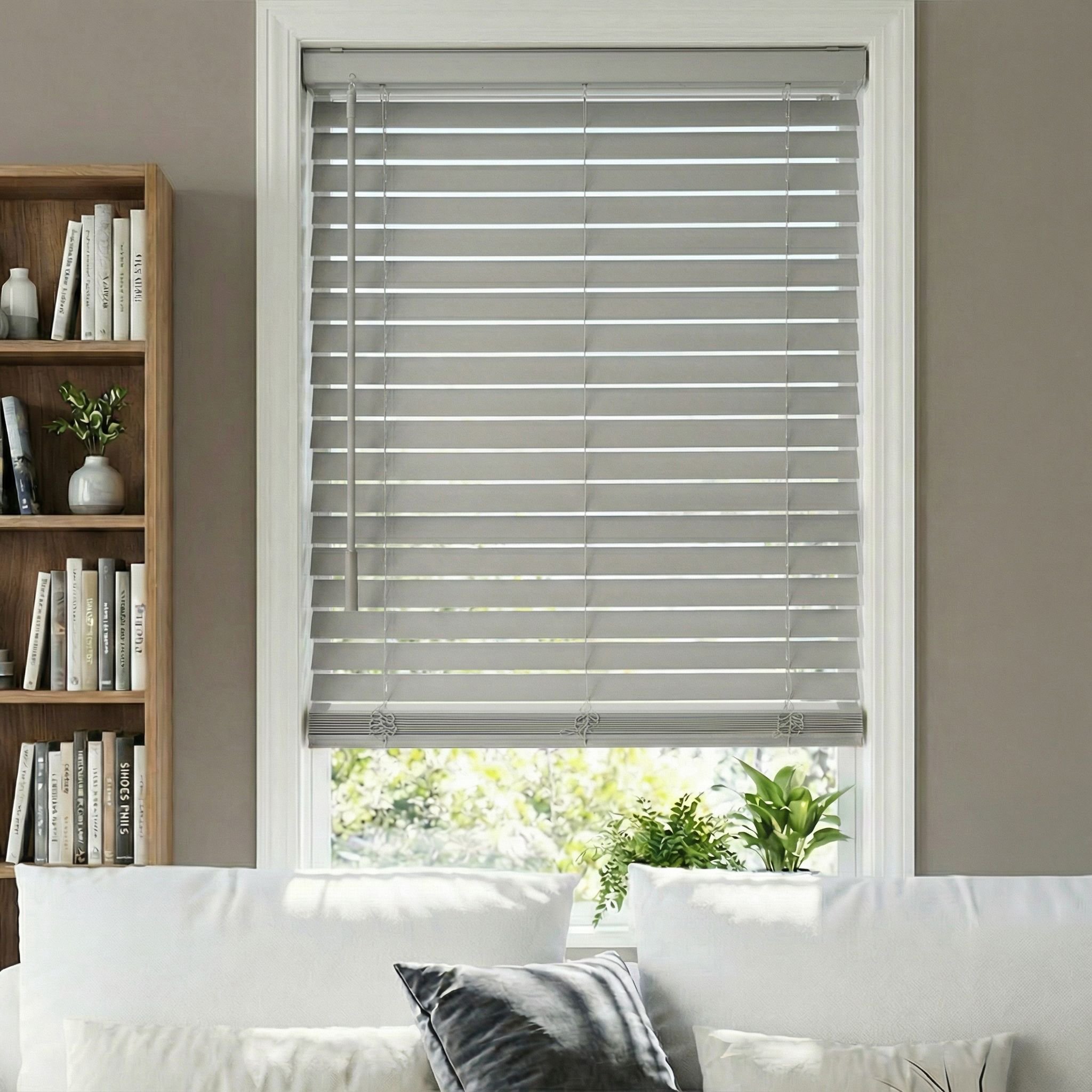 2" Deluxe Cordless Faux Wood Blinds