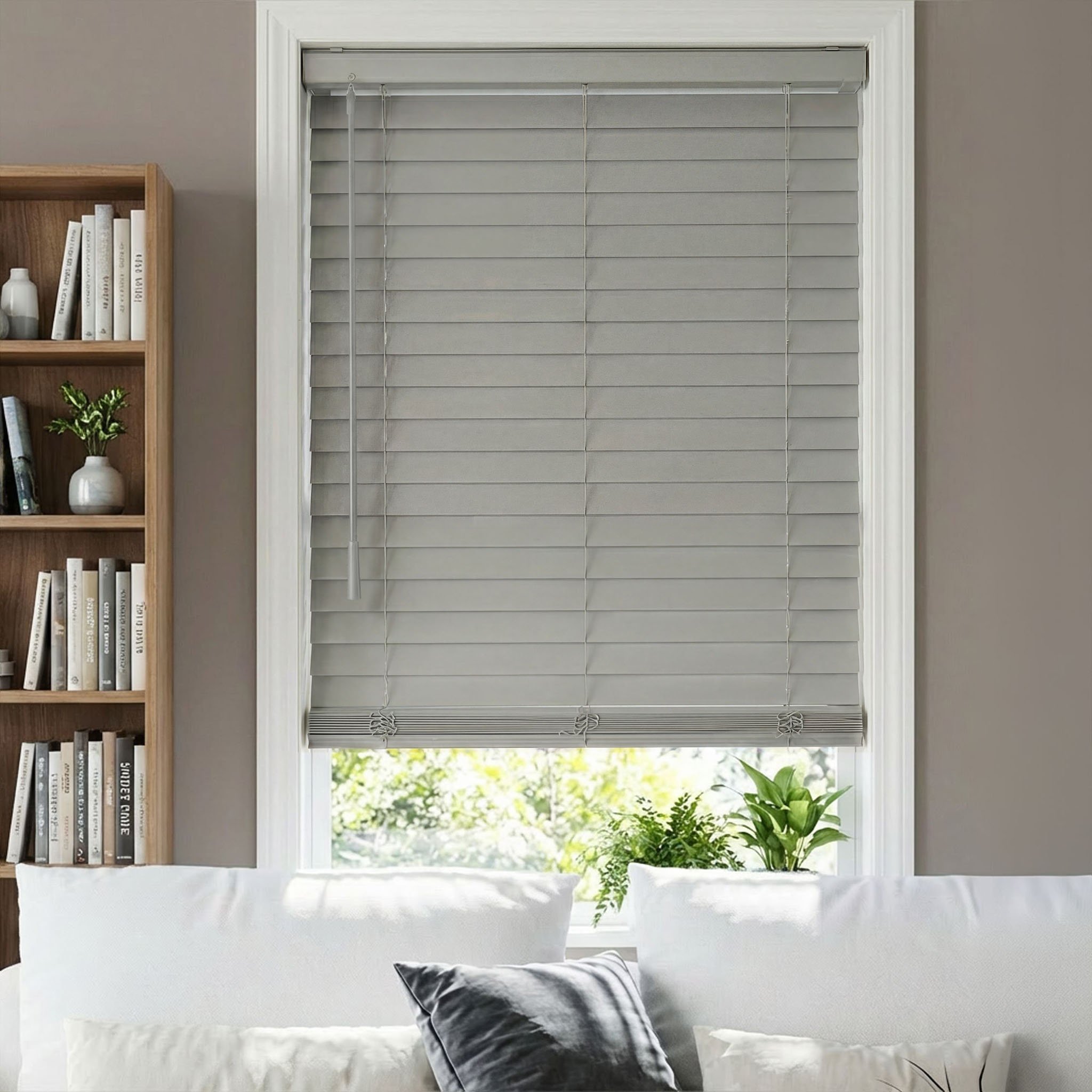 2" Deluxe Cordless Faux Wood Blinds
