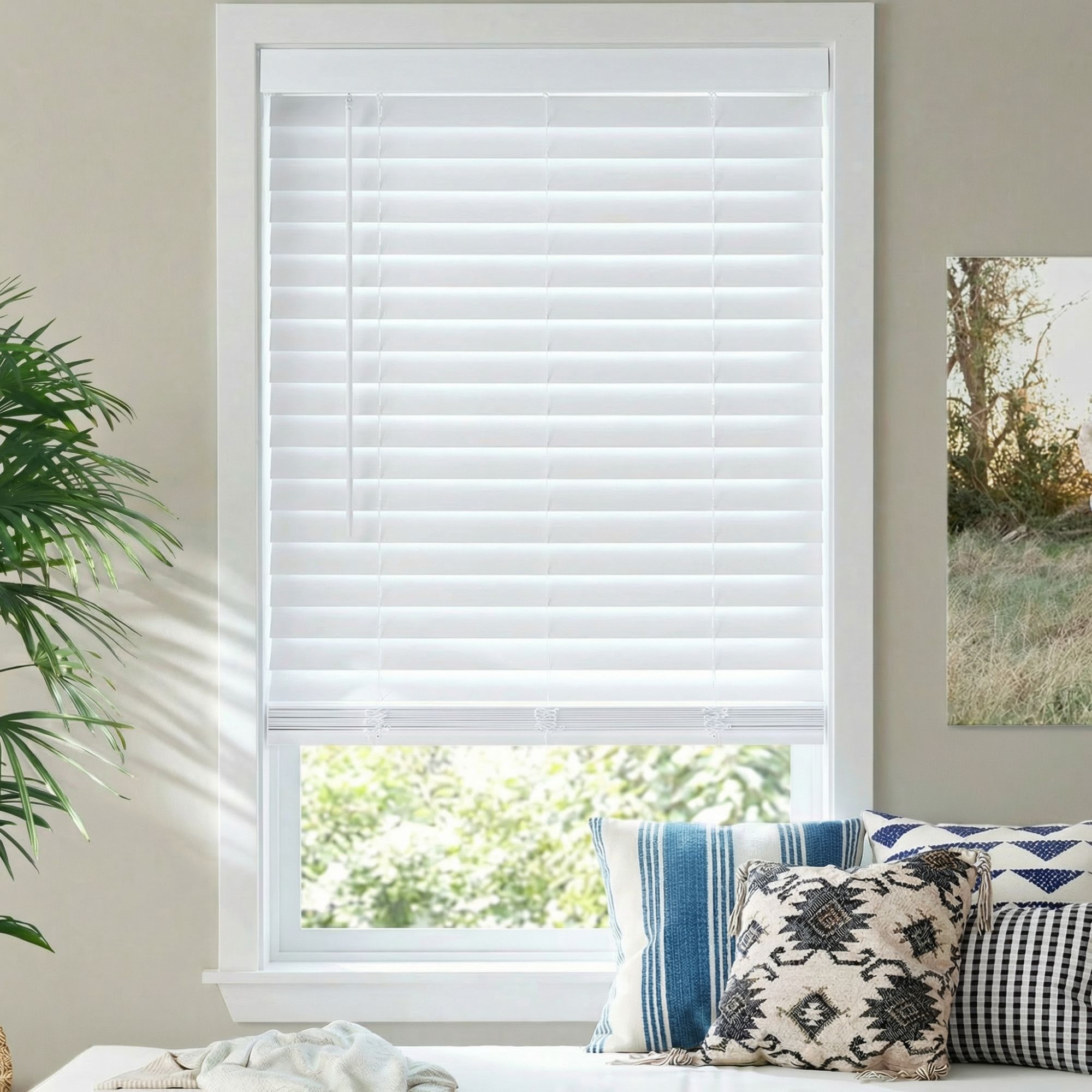 2" Super Value Cordless Faux Wood Blinds