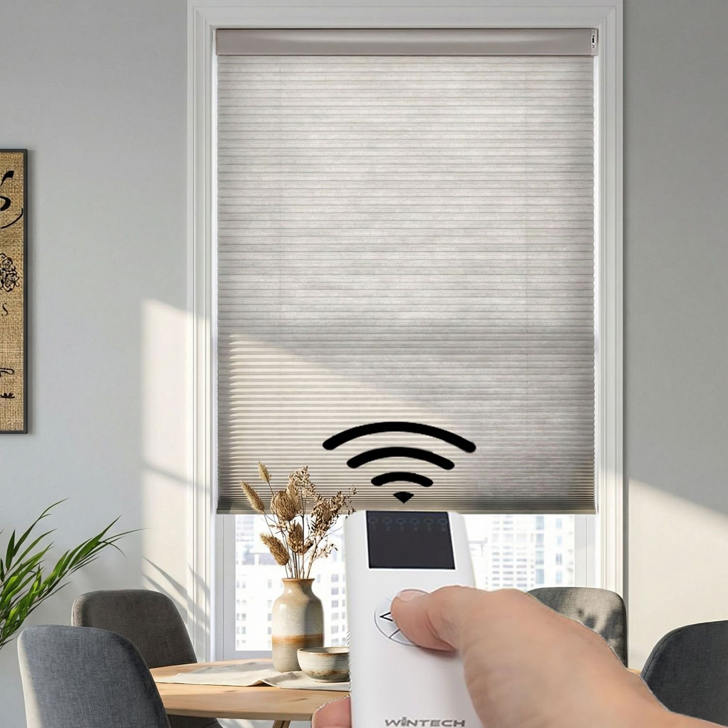 Motorized Light Filtering Single Cellular Shades 