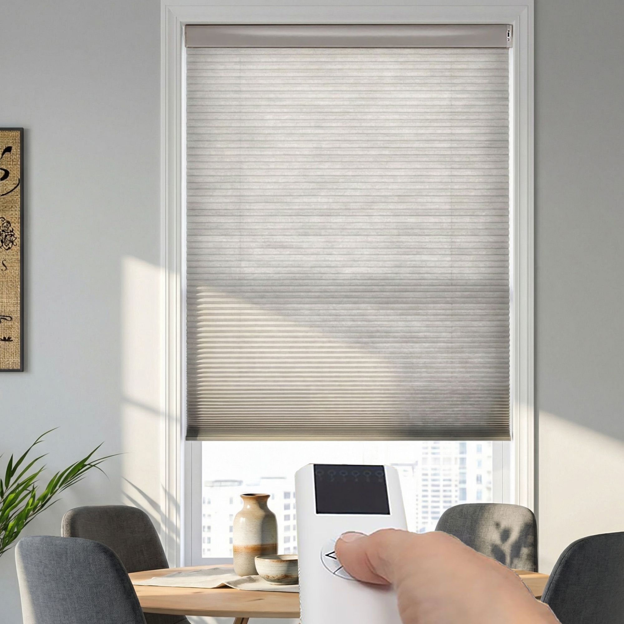 Motorized Light Filtering Single Cellular Shades