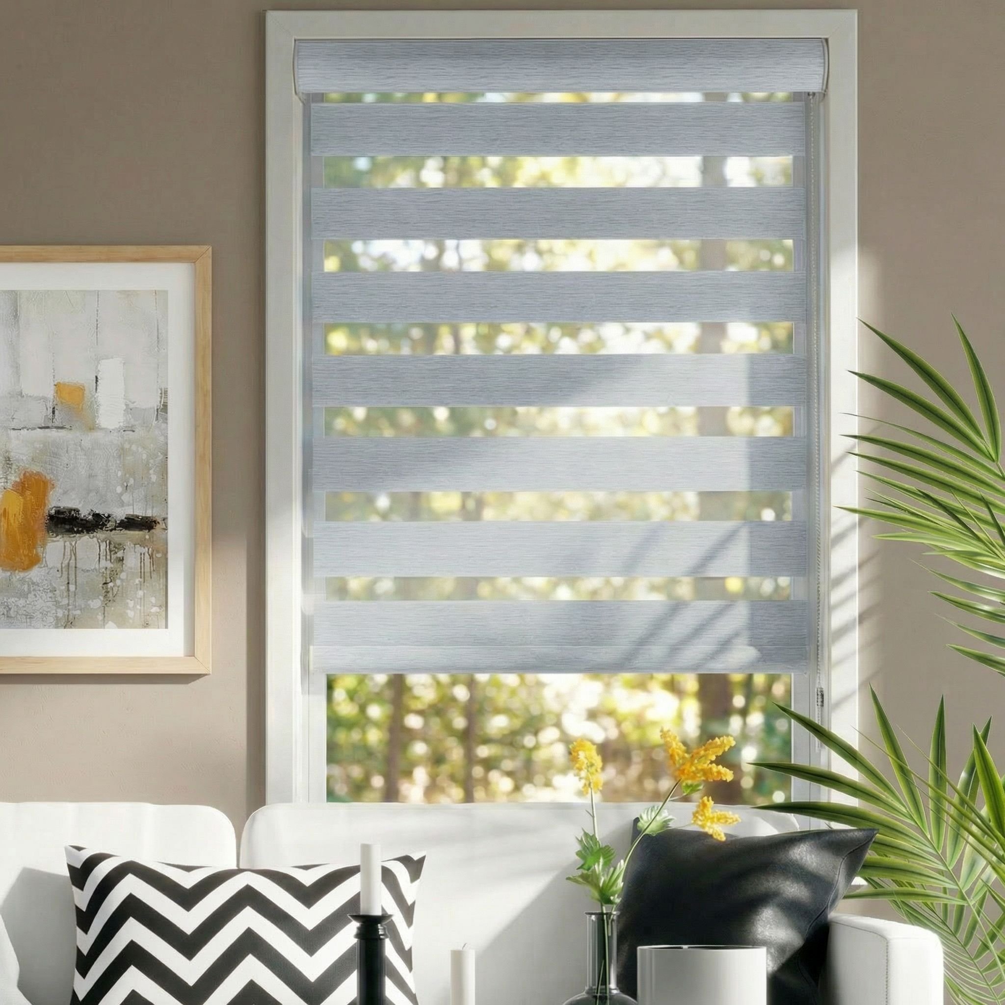 LEVOLOR Room Darkening Zebra Sheer Shades