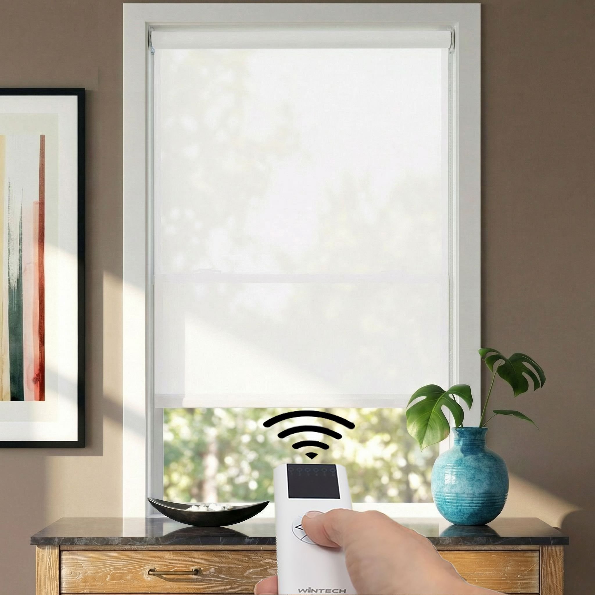 Motorized Deluxe Light Filtering Solar Shades