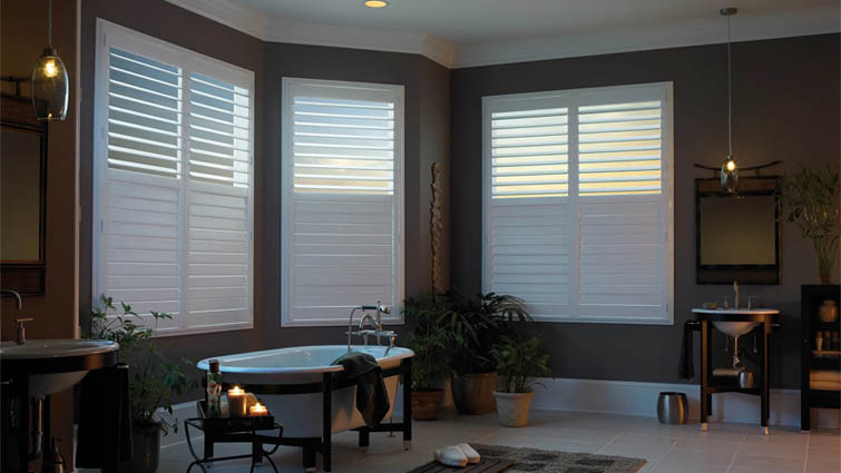Shutters in bathroom