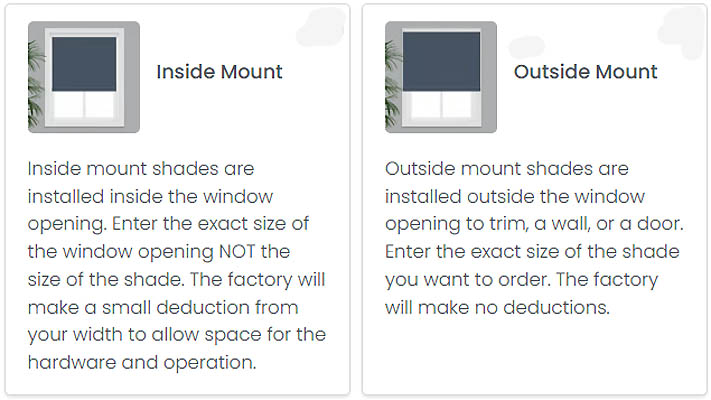 Inside mount vs outside mount for window treatments
