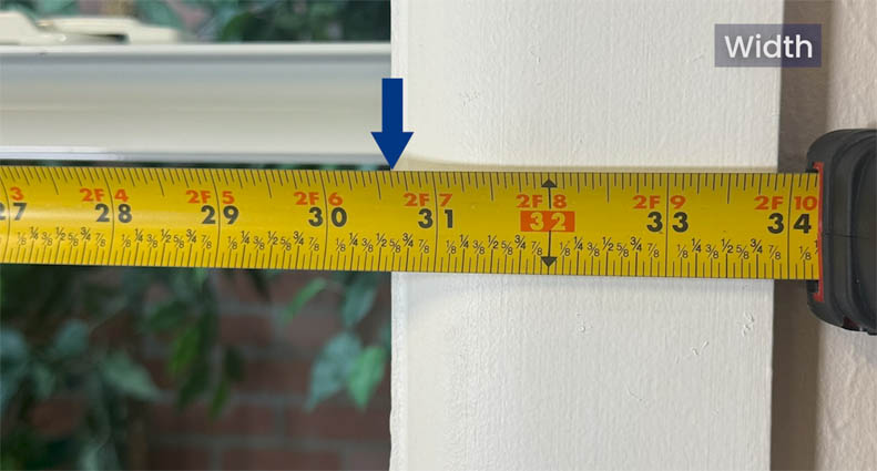 Measurement for inside mount window treatments
