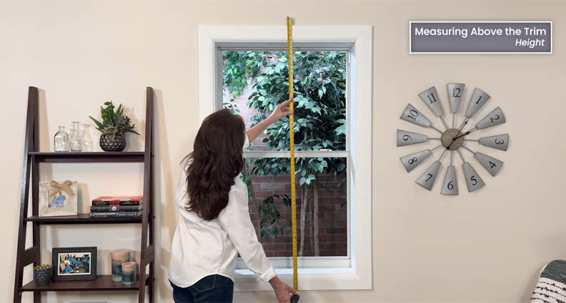 Measuring for outside mount shades