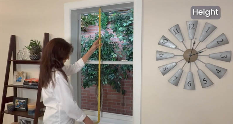 Measure in three places for inside mount