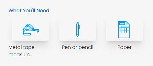 Tools needed for measuring