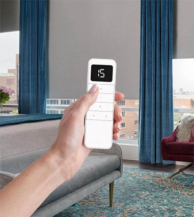 Motorized blinds for sliding doors