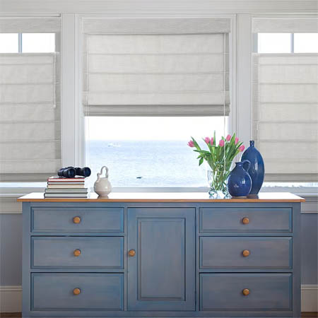 Roman shades provide simple elegance
