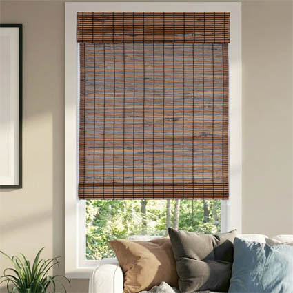 Bamboo shades have beautiful texture