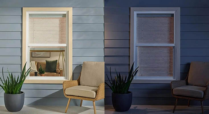 Shade from outside day vs night