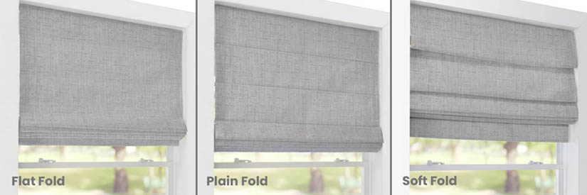 Most common roman shade fold styles