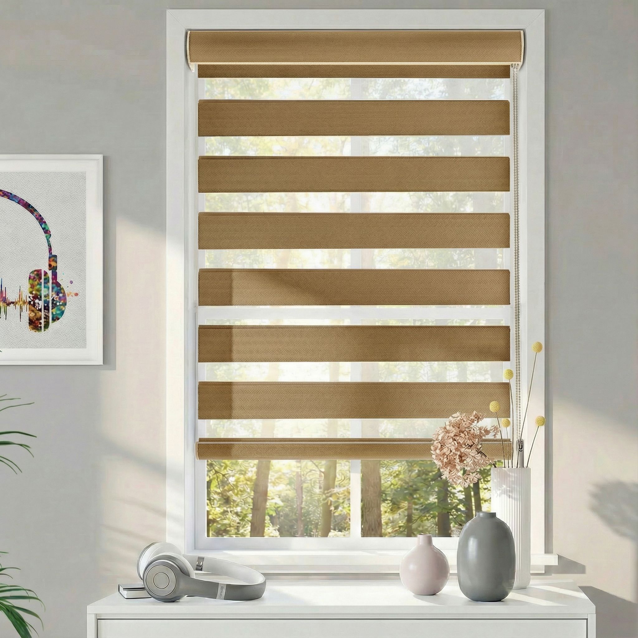 Premium Room Darkening Zebra Dual Shades | Blindster