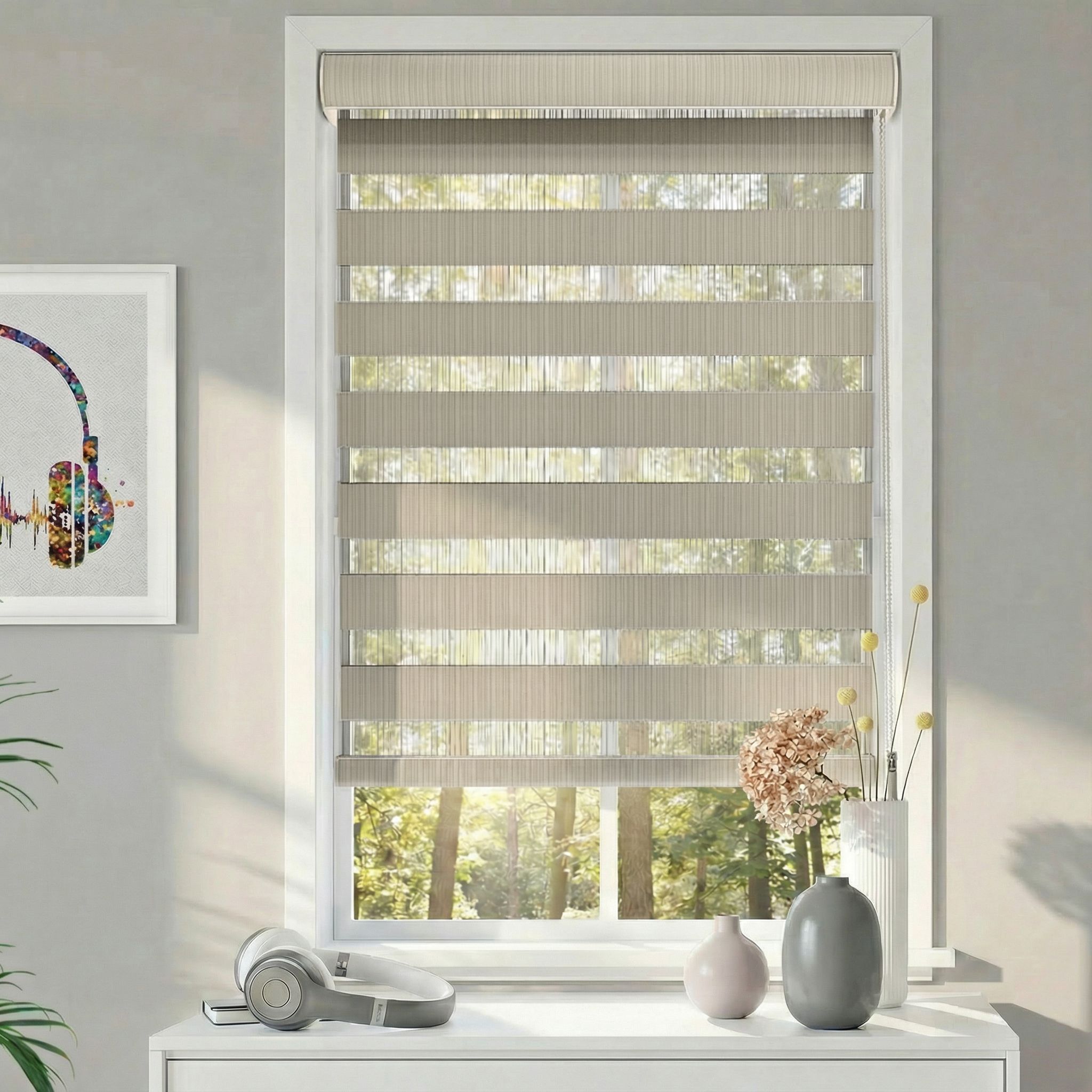 Premium Room Darkening Zebra Dual Shades | Blindster